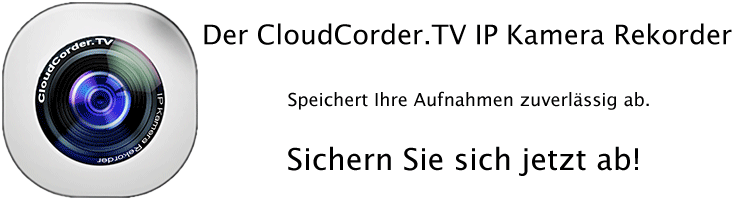 Der CloudCorder IP Kamera Manager speichert Ihre Aufnahmen zuverlässig ab. Aufnahmen werden bei Bewegung ausgelöst und in unserem deutschen Rechenzentrum sicher verwahrt.